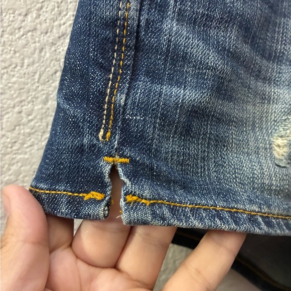Express Distressed Denim Shorts with Boho Belt 0 - Picture 5 of 16